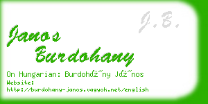 janos burdohany business card